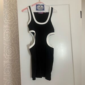 Edikted Black and White mini dress